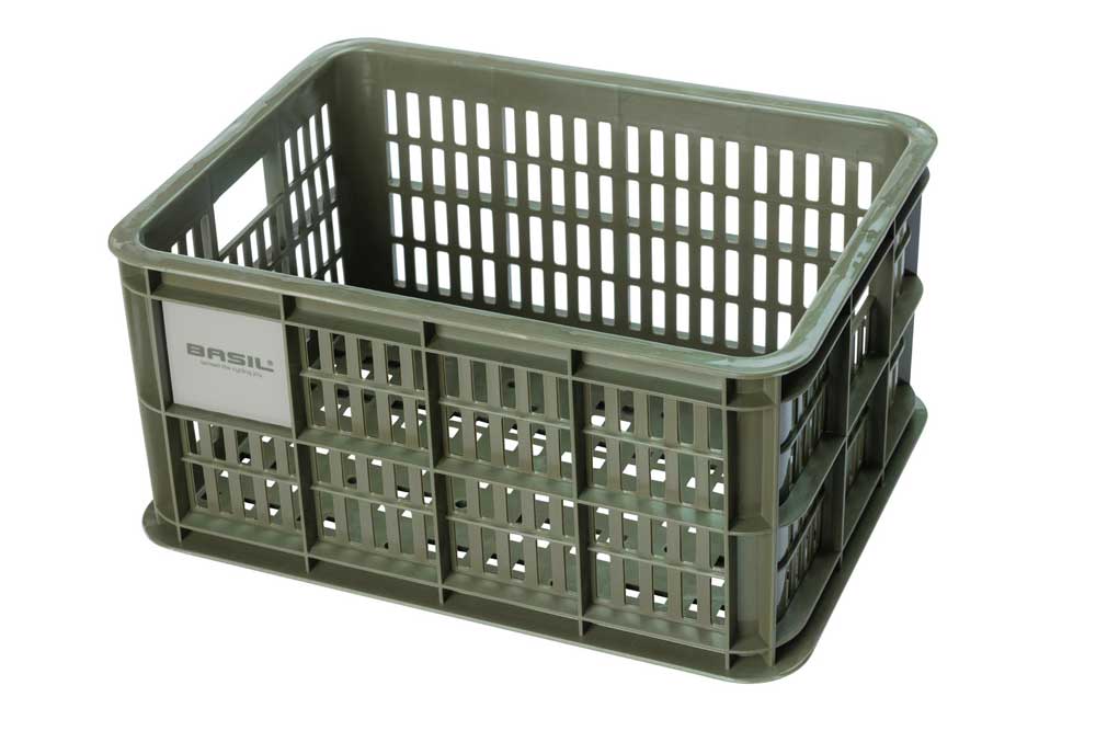 Basil fietskrat S 17L moss green 40x29x21cm