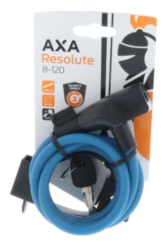 Axa Kabelslot Resolute 120/8 Petrol Blue