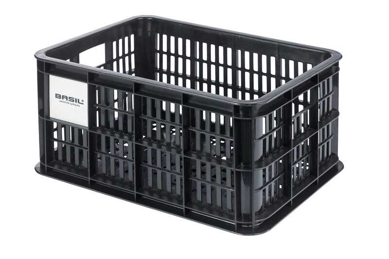 Basil fietskrat S MIK black 17.5L recycled