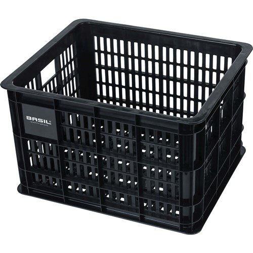 Basil fietskrat M black 29.5L recycled