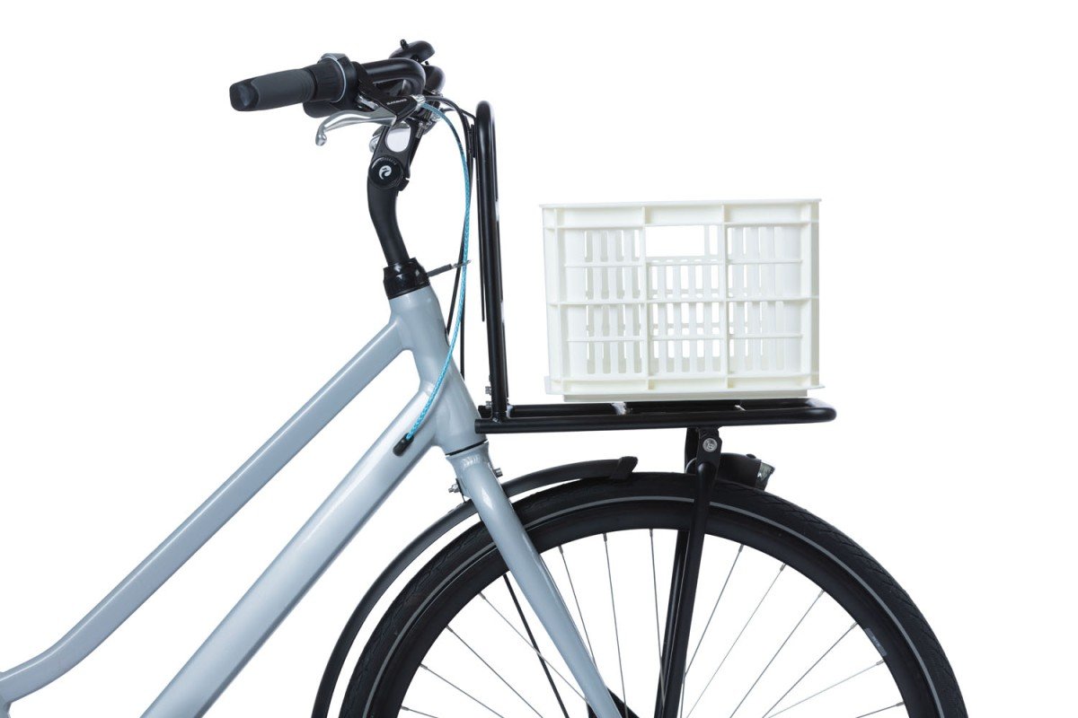 Basil fietskrat S bright white 17.5L recycled
