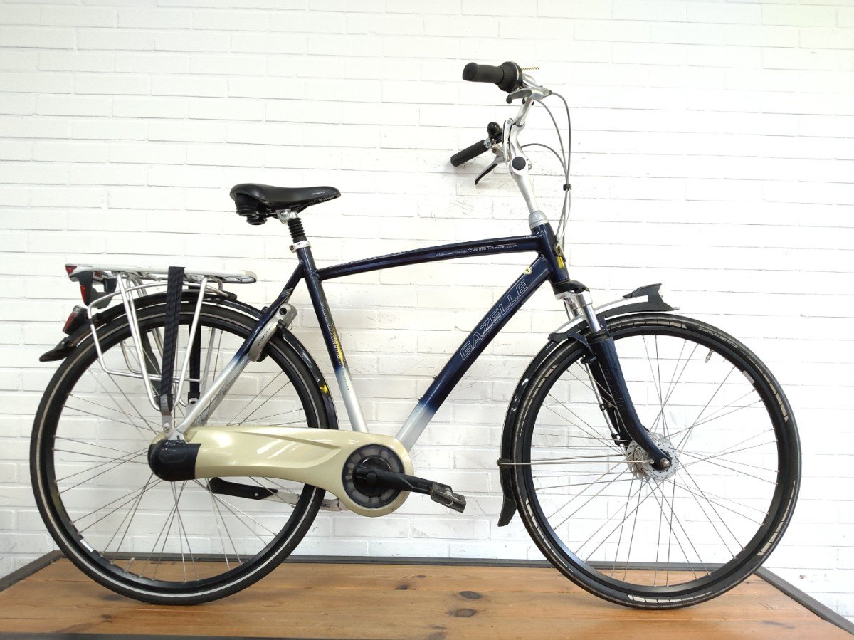 Gazelle Chamonix Heren blauw/zilver 57cm 2010