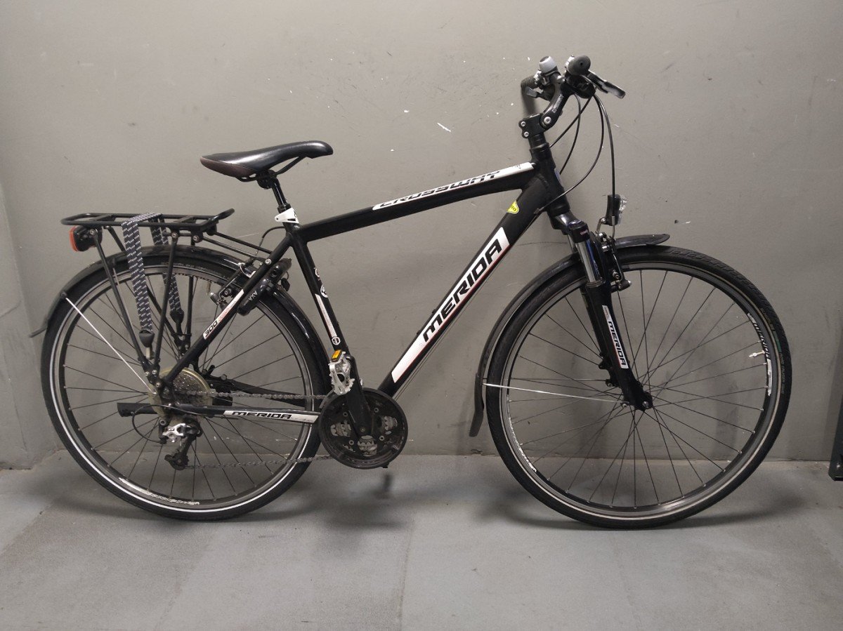 Merida Crossway 100 Gent Heren Zwart wit 52cm 2010