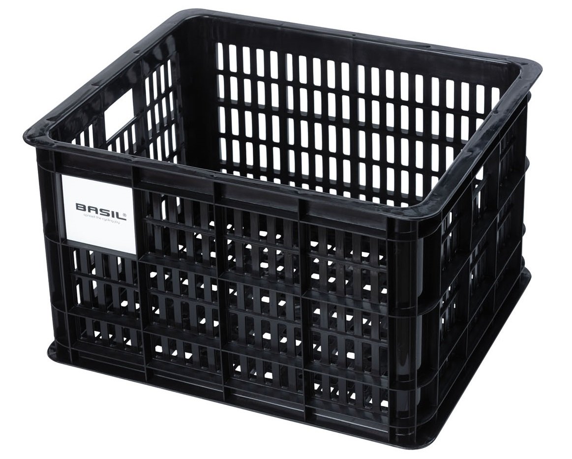 Basil fietskrat M black 29.5L recycled